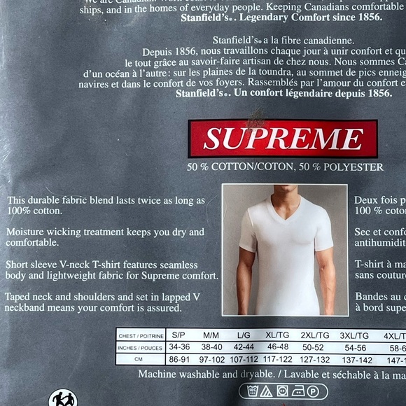 White V-Neck T-Shirts for Men NWT - Picture 4 of 4